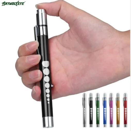 Portable LED Medical Penlight Torch Lamp with Scale Surgical First Aid Nurse Doctor Emergency Pen Light