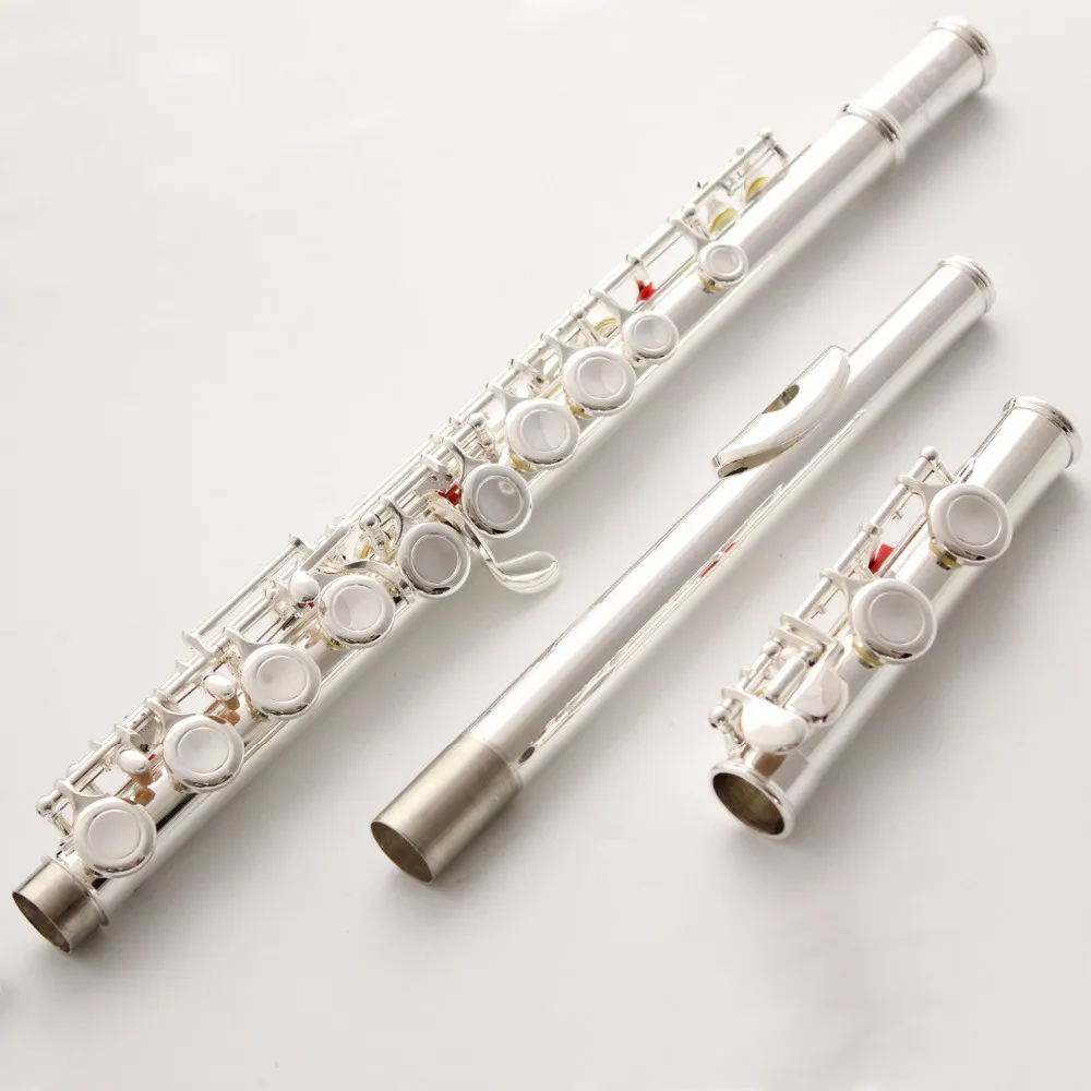 Professional Performance Musical Instruments FL281 Flute 16 Holes Closed Cupronickel C Tone Silver Plated Flute With CaseCleanin7398441