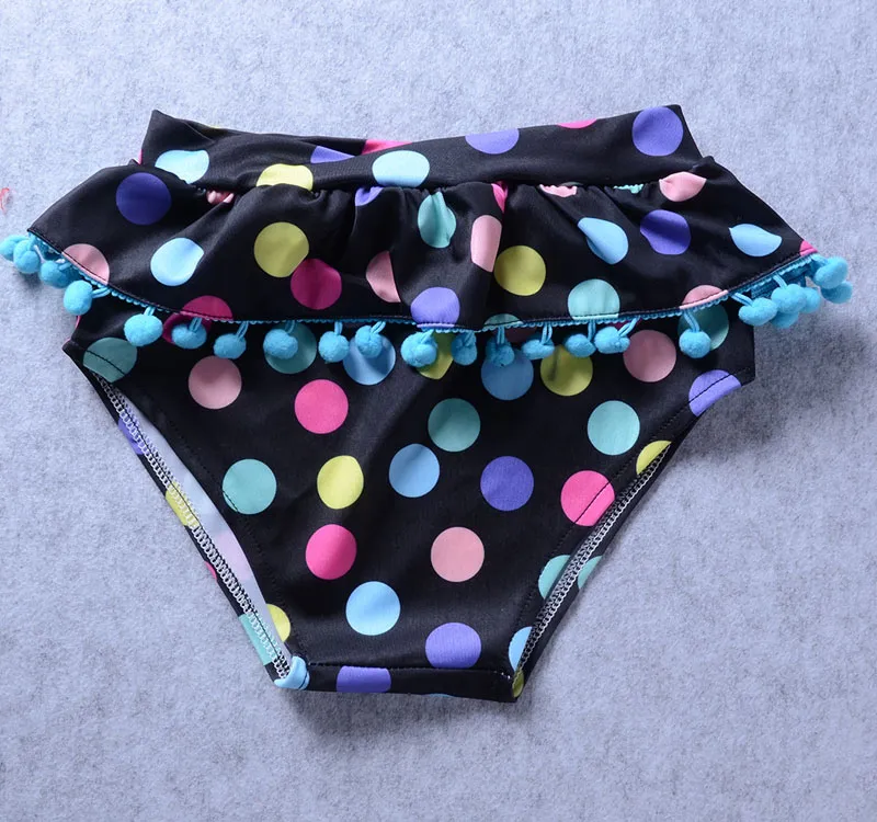 2 styles baby dot one-pièce et bikinis maillot de bain enfants sans bretelles filets de feuilles de feuilles de feuilles