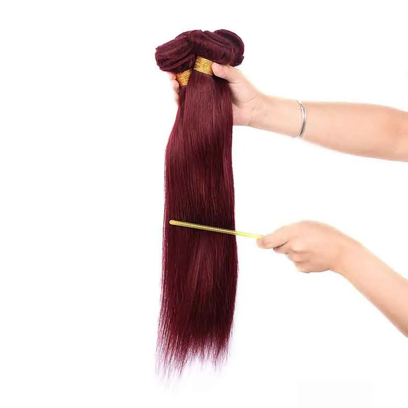 Brésilien Bourgogne Cheveux Humains 4 Bundles Colorés Brésiliens 99 Vin Rouge Vierge Cheveux Armure Entier Brésilien Extensions de Cheveux Humains2736996