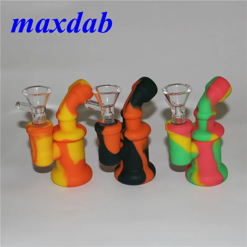 Wholesale Mini Silicone Oil Burner Bubbler Water Bong Hookah Pipe For
