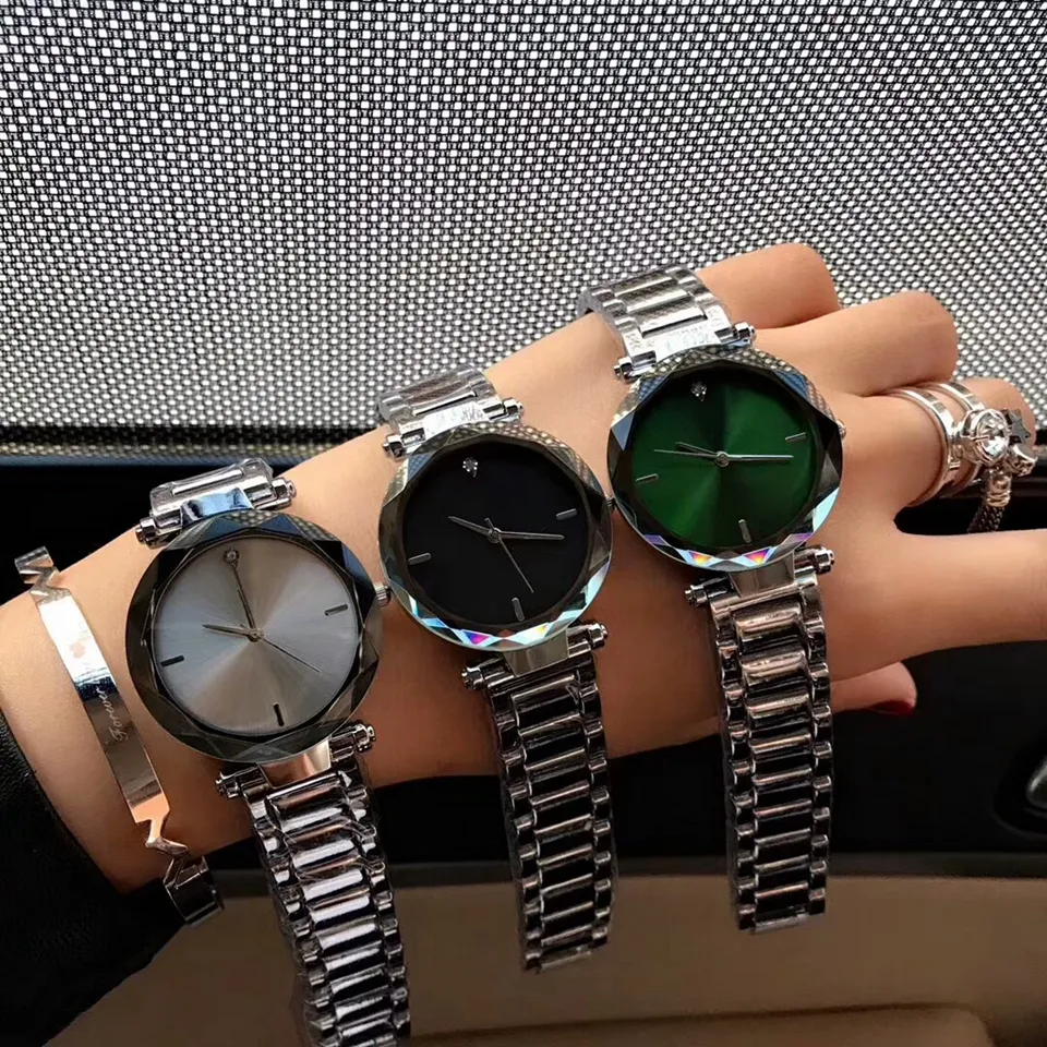 2018 neue Mode Lässig Einfache Business Damen Uhr Edelstahl Strap Top Luxus Frauen Quarzuhr frauen Uhr Montres Femmes