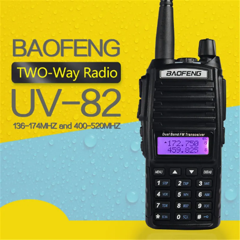 baofeng uv82 vhf uhf dual band 136174 400520mhz 2ptt 5w two way radio by dhl