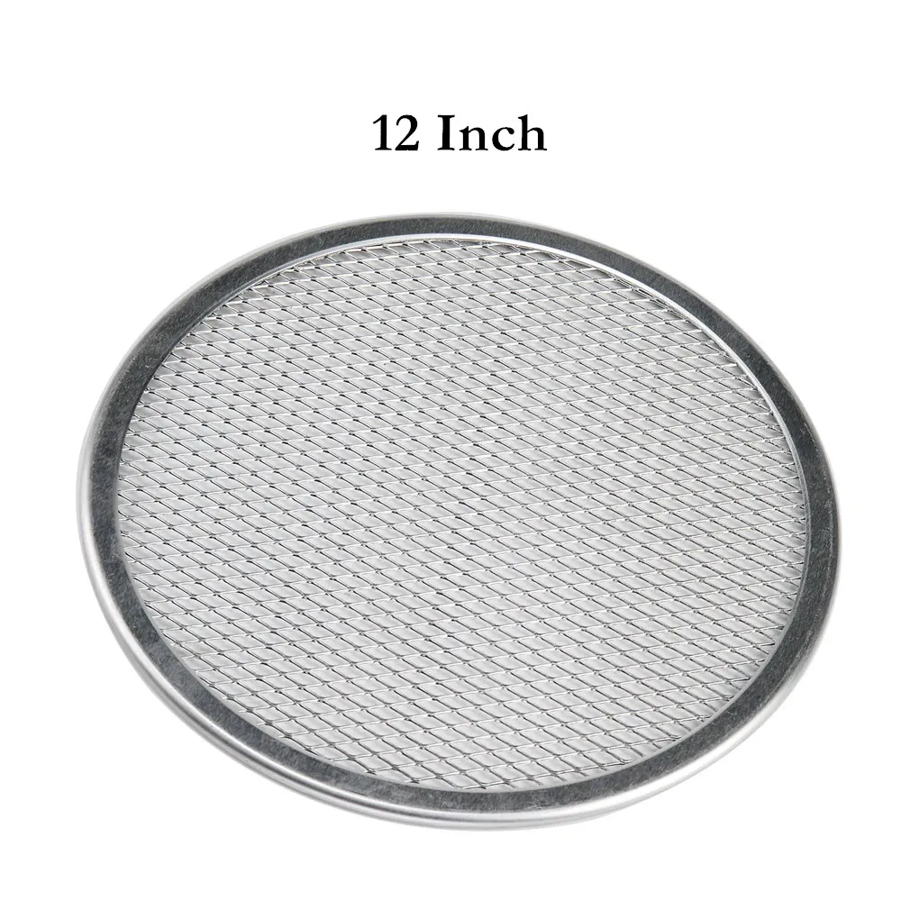 12 Inch Baking Screen Aluminum Pizza Pan Round Chef Baking Dish ...