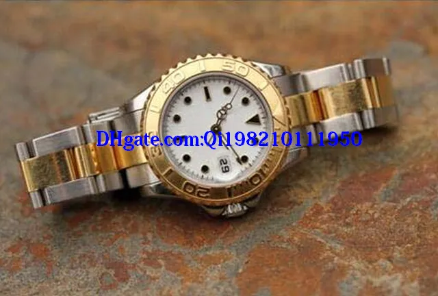 Regalo di Natale Orologio donna/donna Orologio da polso Macchinario automatico 169623 Scatola Documenti Quadrante Bianco 29mm Acciaio/Oro