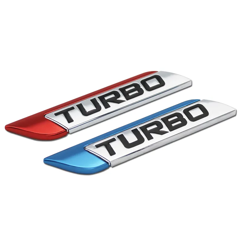 8 stücke auto legierung modifiziert turbogeladen turbo metall auto aufkleber  sport körper aufkleber auto mark label seite dekoration aufkleber, modell:  groß 12 x 1,4 cm (schwarz)