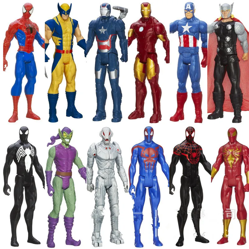 8 pièces de super-héros articulées poupée mobile garçon super-héros Action  Suit Avengers Marvel Bijoux