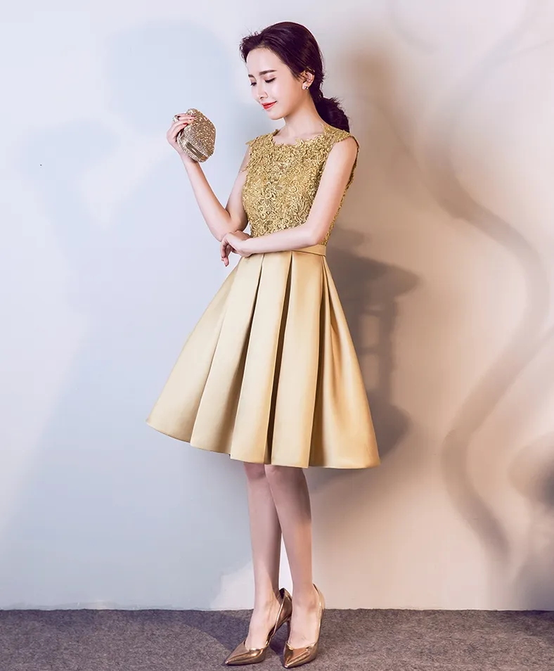 HY031 Satin Lace Bridesmaid Dresses Red Silver Prom... From Werbowy,  $101.66 | DHgate.Com