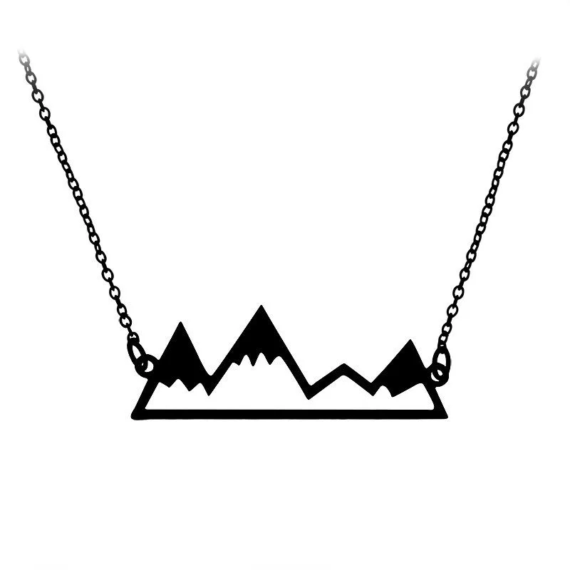 女の子のための良い友情の友情の襟の鎖の鎖のネックレスのための創造的な山の中空アウトペンダントネックレス声明の宝石卸売