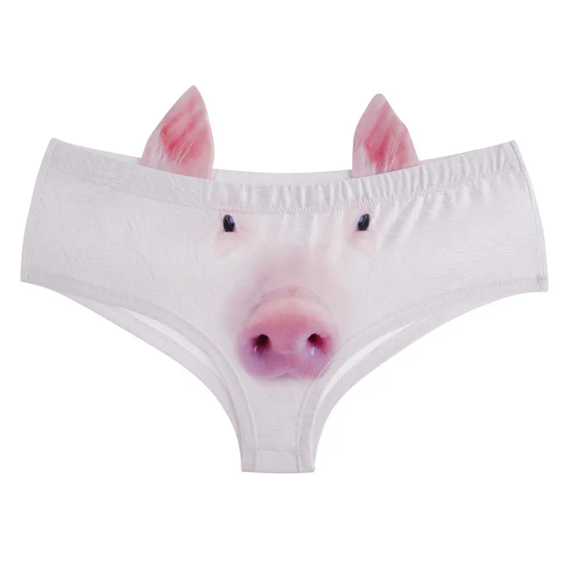 Pink Pig Nose Women's Underwear Thongs Sexy Breathable T-Back