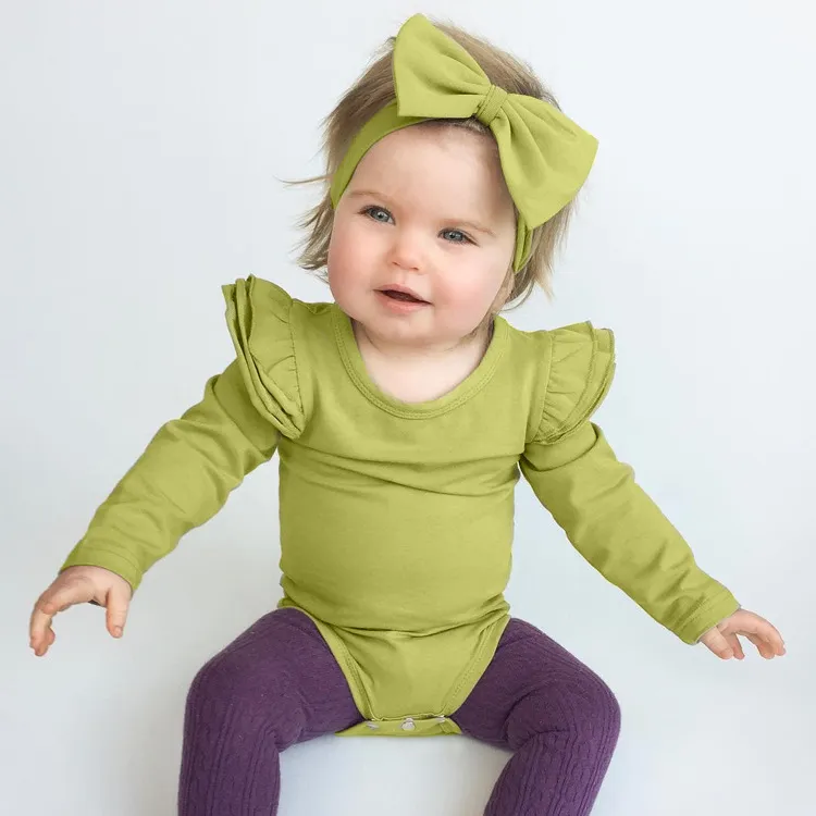 Baby Fly Ärmel Strampler INS Rüschen Overalls 2018 neue Boutique Kinder Kletterkleidung 8 Farben C3595