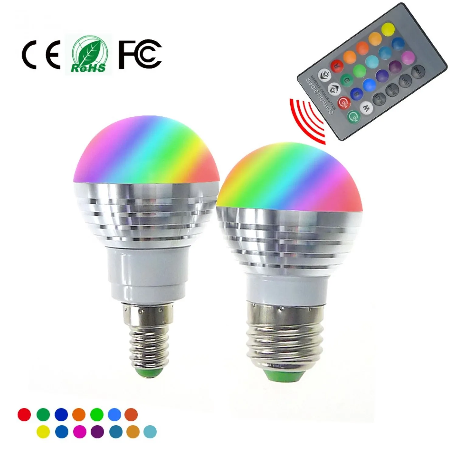 RGBW E27 E26 E14 LED ampuller Işık 5W RGB Noel Aydınlatma için LED Işıklar