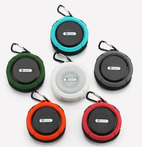 C6 IPX7 kablosuz Bluetooth Hoparlör su geçirmez Vantuz hoparlörler handsfree iphone için mic ses kutusu taşınabilir bluetooth 3.0