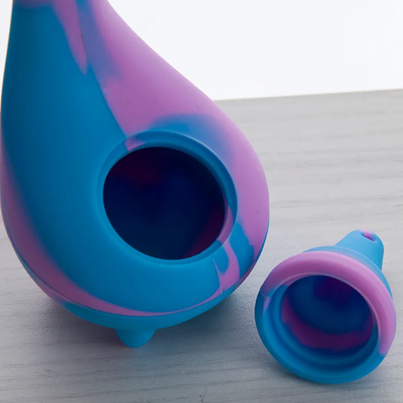 DHL Water Monster Silicon Water Pipe With Galss Bowl Flexible Smoking Pipe Good Grade Silicon Colorful Silicon Bongs