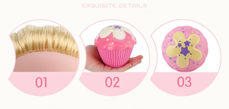 5cm mini Cupcake Scented Princess Dolls Reversible Cake Transform to Mini Princess Doll 6 Flavors 