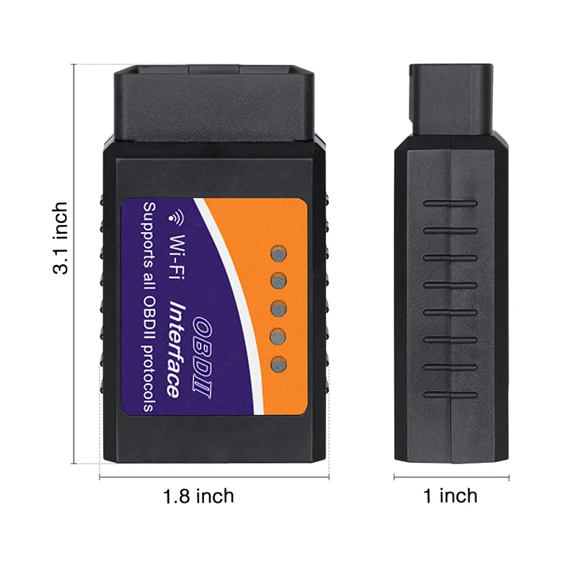 자동 WiFi OBD 스캐너 ELM327 OBD2 WiFi V1.5 자동차 진단 도구 ELM 327 코드 리더 지원 Android/iOS/Windows