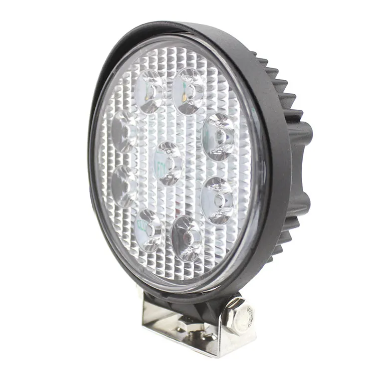 Pampsee 4Inch 27W 2000LM 2000K Led Work Light Spot Flood Near Far Working Lamp Yellow Driving Bulb for Tractor Boat Offroad