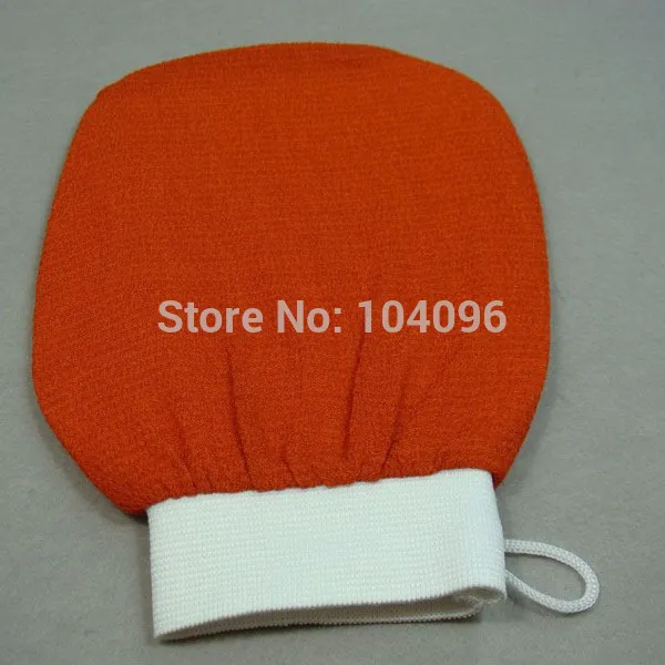 10st / lot orange Marocko Hammam Scrub Mitt, Magic Peeling Glove, Exfoliating Bath Glove Tan Removal Mitt