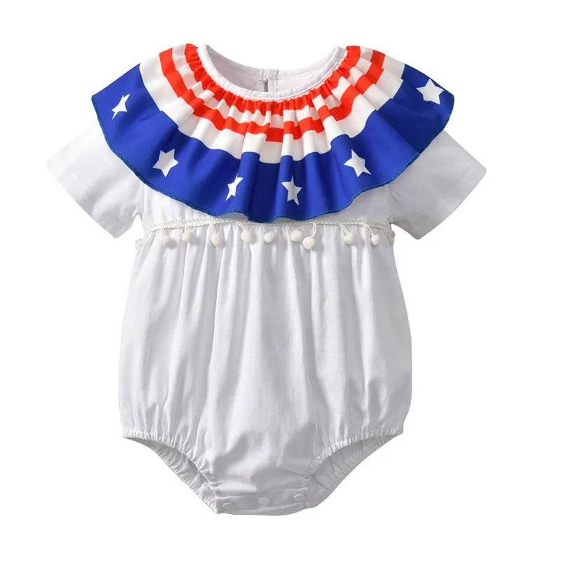 Kids Clothing 2018 New Striped Stars Baby Girls Romper Jumpsuit Summer Toddler Infant Girls Clothes 4th Of July One-pieces Outfits Sunsuit