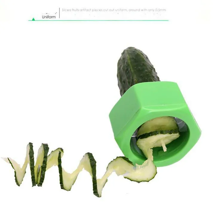 2018 Populaire nieuwe verkoop! Originaliteit Komkommer Spiraal Slicer Koken Gereedschap Keukenbenodigdheden Accessoires Fruitschiller groente.