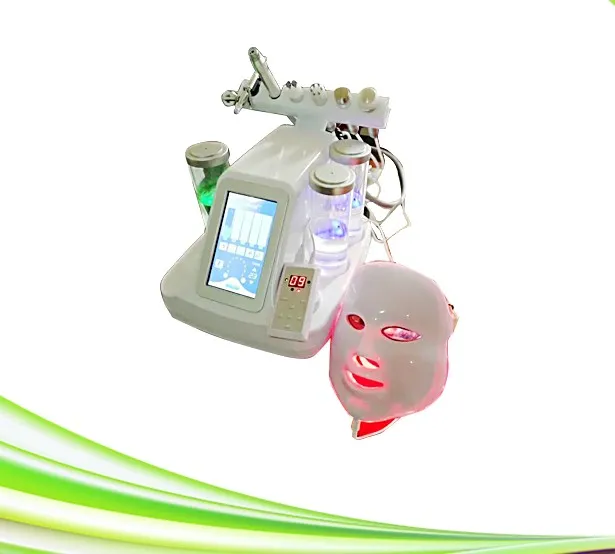 7-in-1-LED-Maske und Mikrostrom-Multipol-RF-Gesichts-Diamant-Dermabrasionsmaschine, Verjüngungs-Diamant-Peeling-Dermabrasionsmaschine