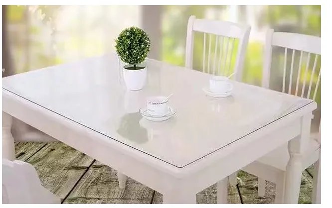 Nappe transparente lavable, tapis en PVC, effet verre, housse de Protection pour Table