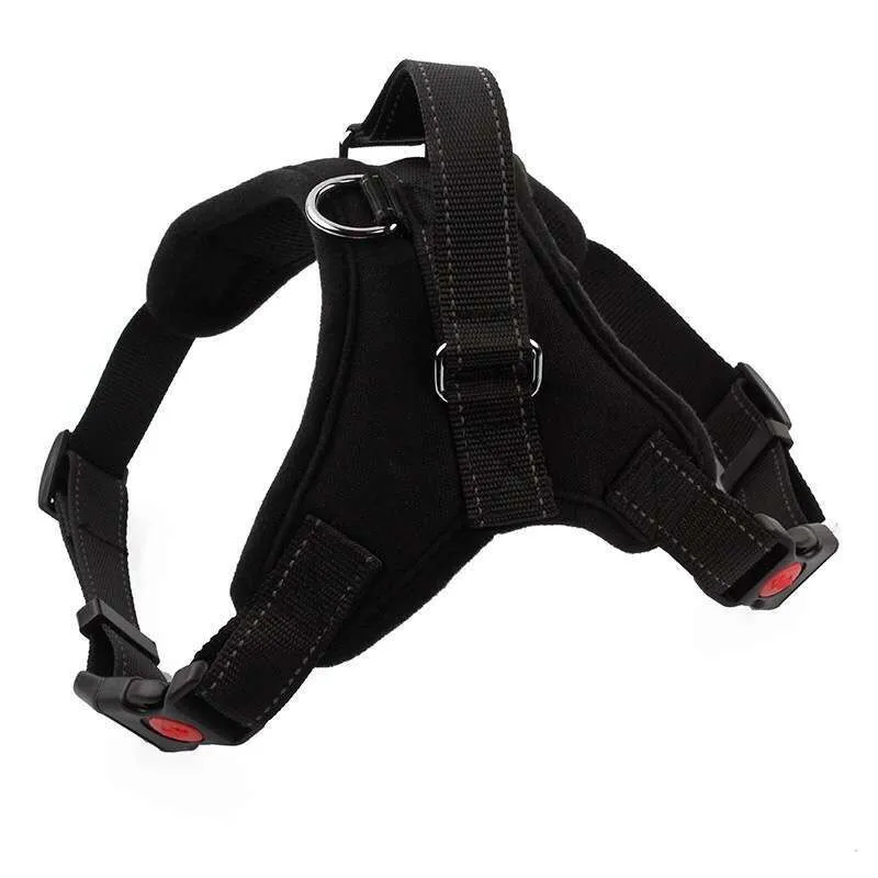 Adjustable Dog Harness Vest Collar Canvas Big Dog Rope Collar Hand Strap Pet Traction Rope For Large Dog2437