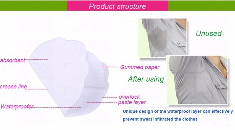 Déodorants d'été coton tampons aisselles aisselles tampons anti-transpiration robe jetable arrêt sueur bouclier garde absorbant 