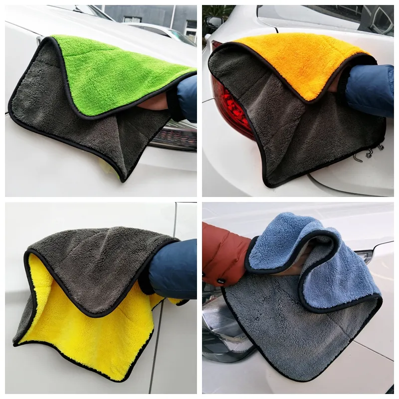 Toalhas de limpeza de carro Super macia microfibra absorvente toalhas 45 * 38 cm de cera espessa polimento de coral toalhas de lã de lã de limpeza de carro pescadores GGA1033