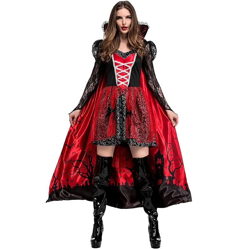 Costume de Cosplay reine Vampire pour femmes adultes, robe de princesse gothique, robe de soirée de carnaval d'halloween, robe fantaisie de mascarade