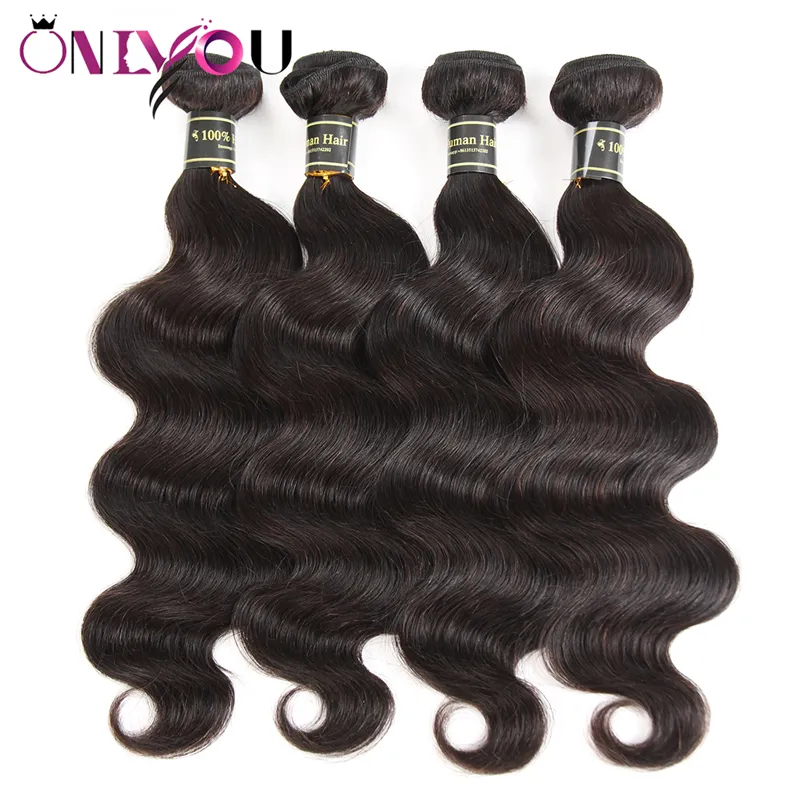 Malaisien Body Wave Virgin Hair 4 Bundles avec Top Lace Closure Body Weaves Coiffures pour les femmes noires Fournisseur supérieur Vendeurs de cheveux humains