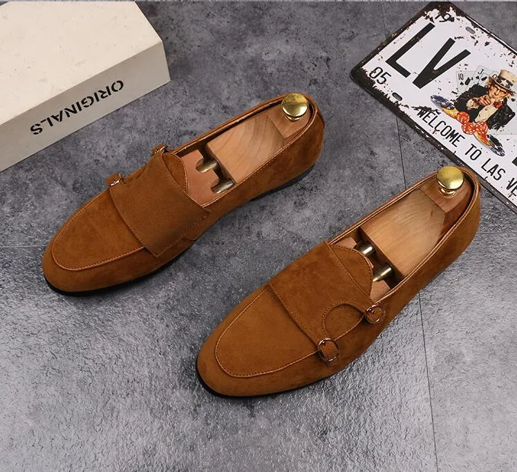 Vendite calde Scarpe da uomo in vera pelle di lusso di marca Oxford Scarpe da uomo con punta a punta Scarpe eleganti da uomo con doppia fibbia L78