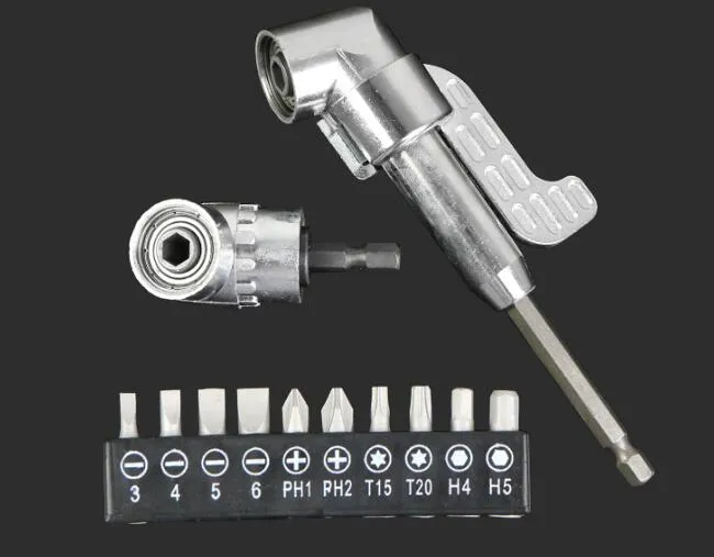Right Angle Drill Attachment 105° Magnetic Extension Screwdriver Bit ...