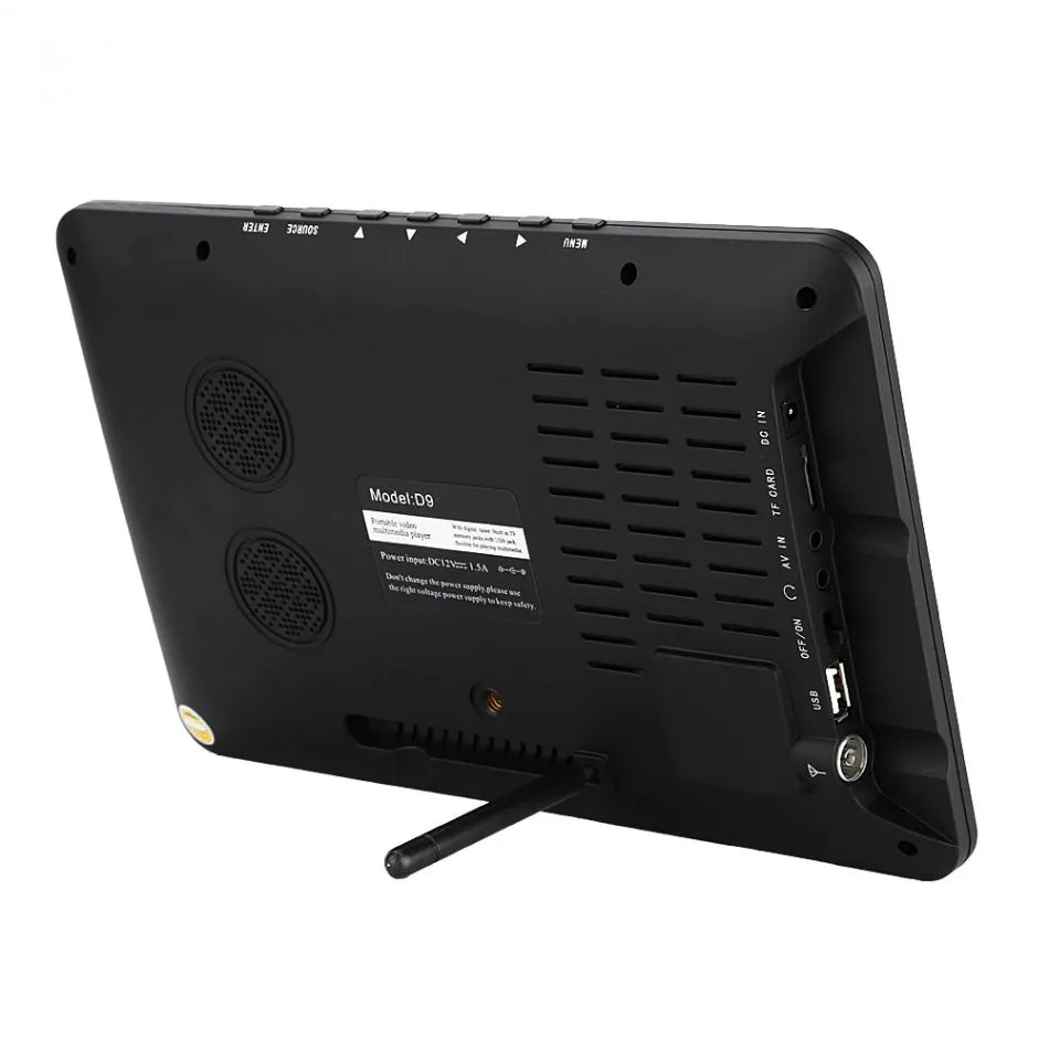 9 Inch Portable Mini Led Television With High Resolution 800x480