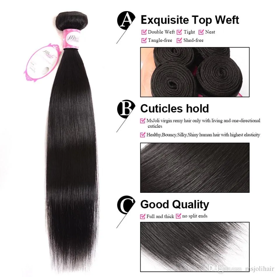 Indian Virgin Cheveux raides 4 Bundles 30 pouces 8A Indian cheveux raides non transformés Weave Bundles 100% indien droit prolongements de cheveux humains