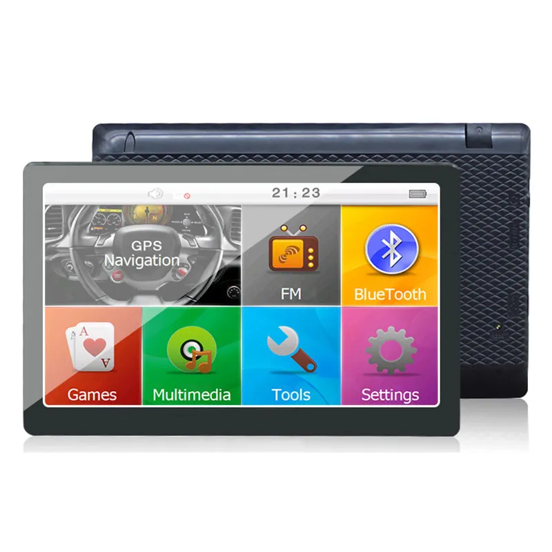 HD 7 인치 자동차 GPS 내비게이션 트럭 네비게이터 터치 스크린 Bluetooth Avin Auto GPS Wince MP4 FM 송신기 DDR256MB 8GB 3D 맵 랩