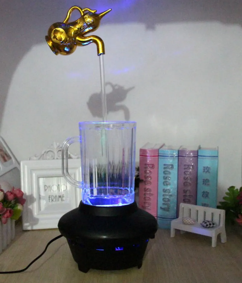 LED Magic Faucet Mug Colorful Night Light Water Floating Fountain