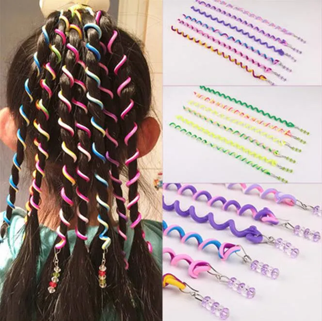 Autocollant de cheveux tressés pour enfants, bigoudis, accessoires de décoration pour bébés filles