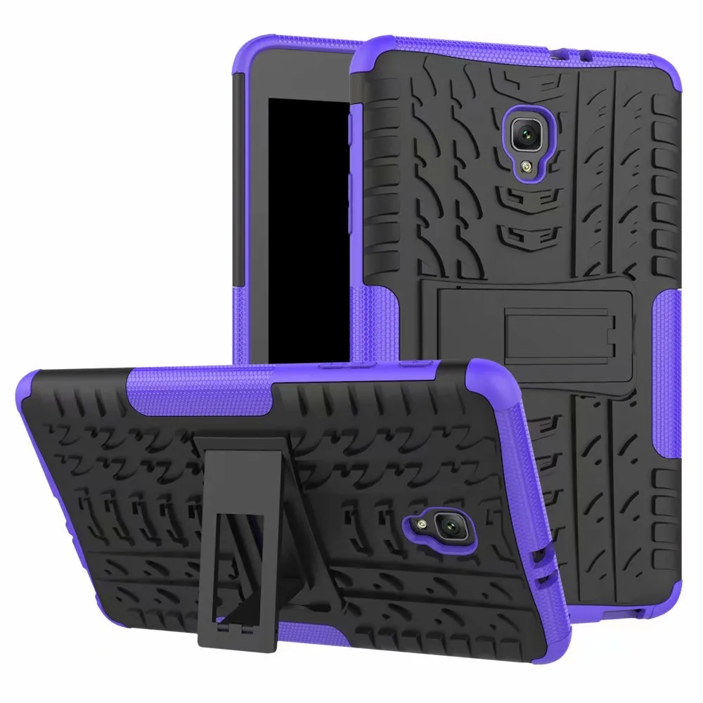 Hybrydowy kickstand Wplatanie Wytrzymały Heavy Duty TPU + PC Pokrywa Case dla Samsug Galaxy Tab E T377 Tab a 8,0 T387 Tab a 8,0 2019 T290 T295 20 sztuk