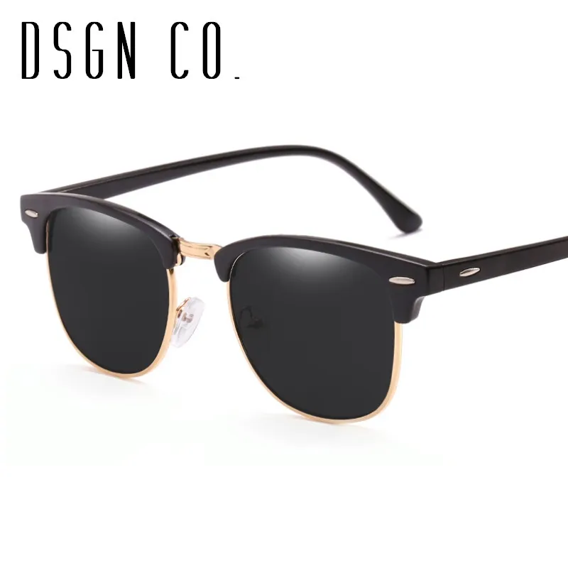 DSGN CO. Envío gratis Marca gafas de sol de moda para hombres y mujeres Classic semi sin rebordes gafas de sol cuadrados 12 colores UV400