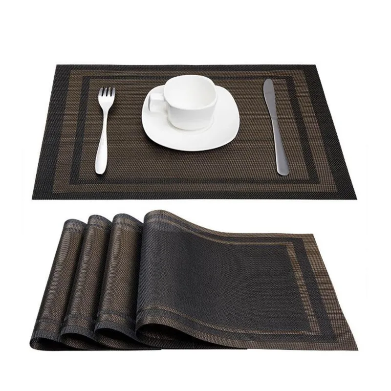 PVC Dining Tables Placemat Heat Resistant Sustainable Dining Mats Anti ...
