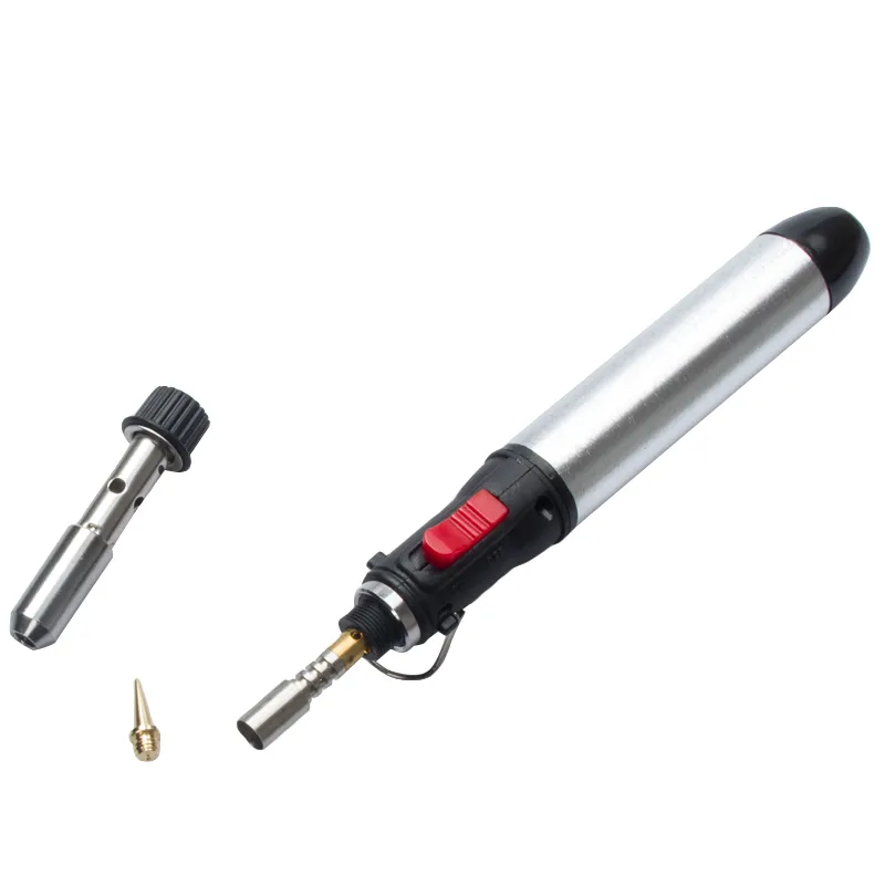 Freeshipping Portable Cordless Gas Solder Iron Flame Butane 12ml värmlödande pistol svetsbrännare verktyg 1300 grader svetsutrustning