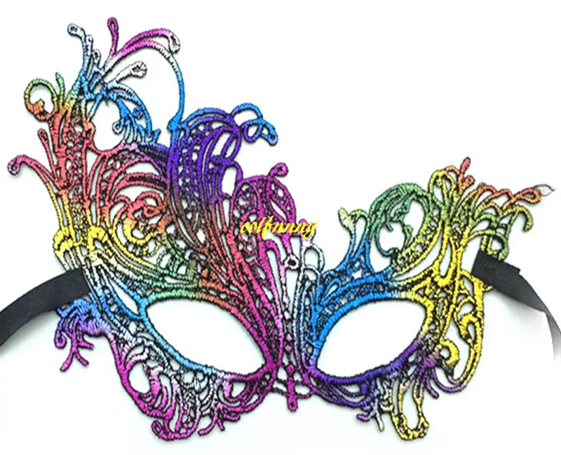 Hallowee Sexy Colorful Lace Goggles Nightclub Fashion Queen Female Sex Eye Masks For Masquerade Party Masks Ball Mask