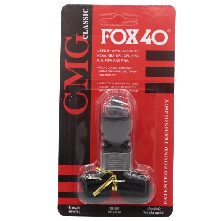 New-Arrival F OX 40 Outdoor Gadgets Classic Official Football Whistle Soccer Whistles Basketball Referee 4 colors Sport Accessories