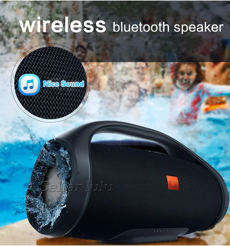 Beau sonore Boombox Bluetooth Haut-Parleur STERE 3D HIFI Subwoofer Mainsfree Portable Portable Stéréo Subwoofers avec boîte de vente au détail