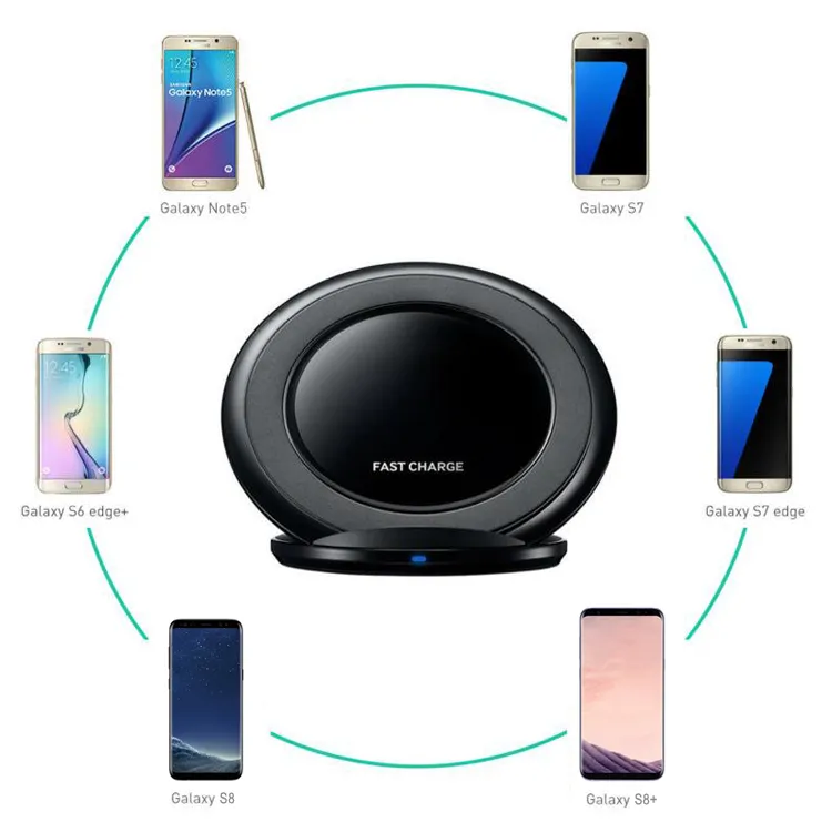 Qi Wireless Charger Fast Vertical Charging Pad Charge Dock Cellphone Holder For iPhone 8 Plus iPhone X Samsung Galaxy S7 S8 Note5