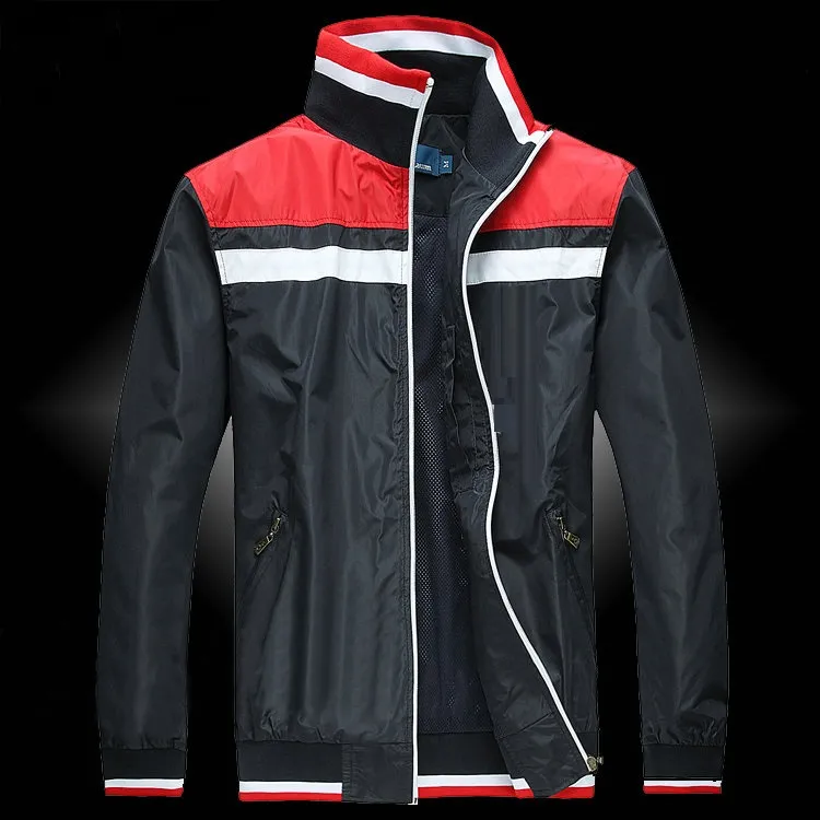 NEW Men sportswear high quality waterproof fabric Men sports jacket Fashion zipper jacket