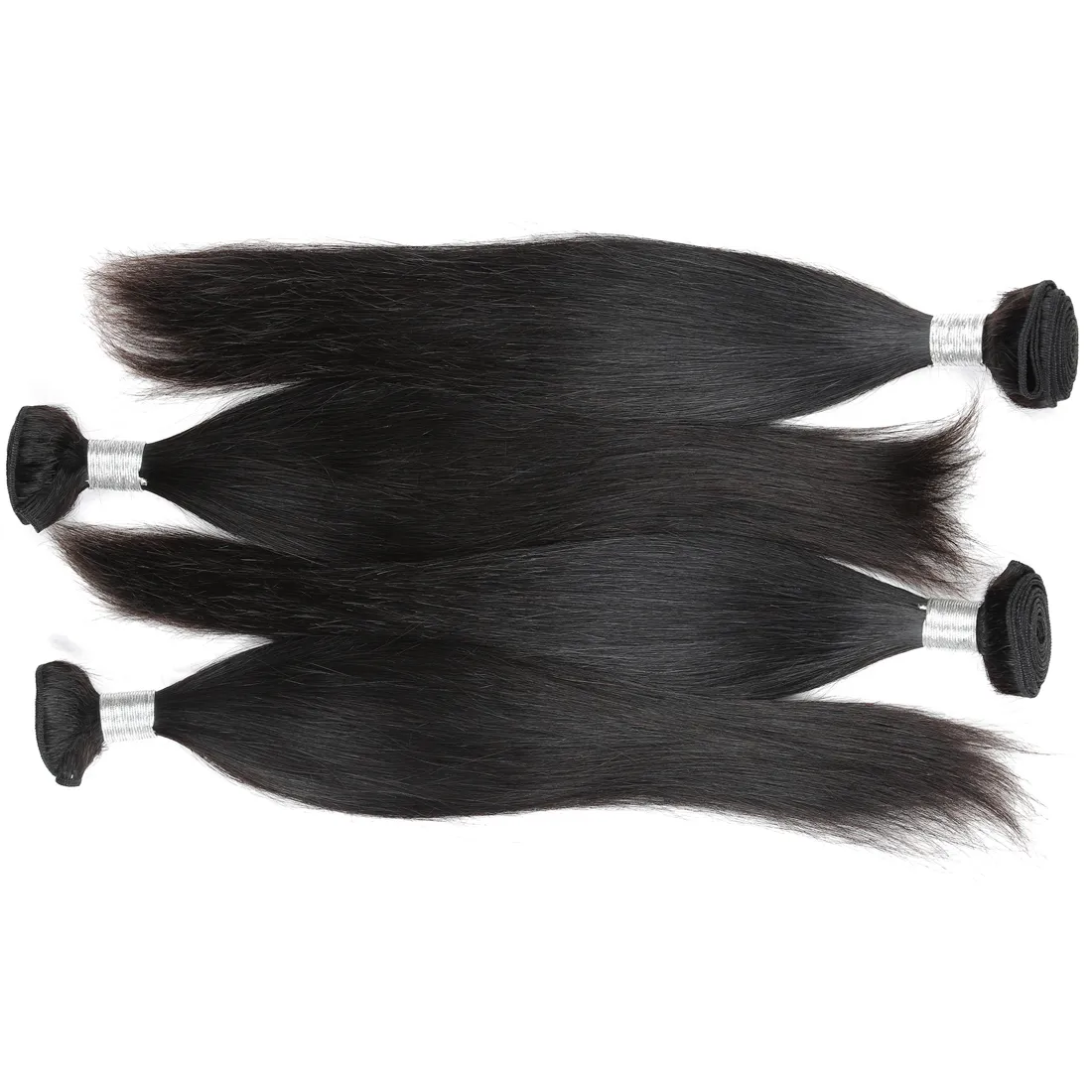 12A Cabello humano crudo recto 4 paquetes Extensiones de cabello indio malasio peruano brasileño 5632136