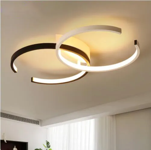 Moderne LED-plafondlamp aluminium 2c cirkelvormige kroonluchter verlichting voor woonkamer slaapkamer gang