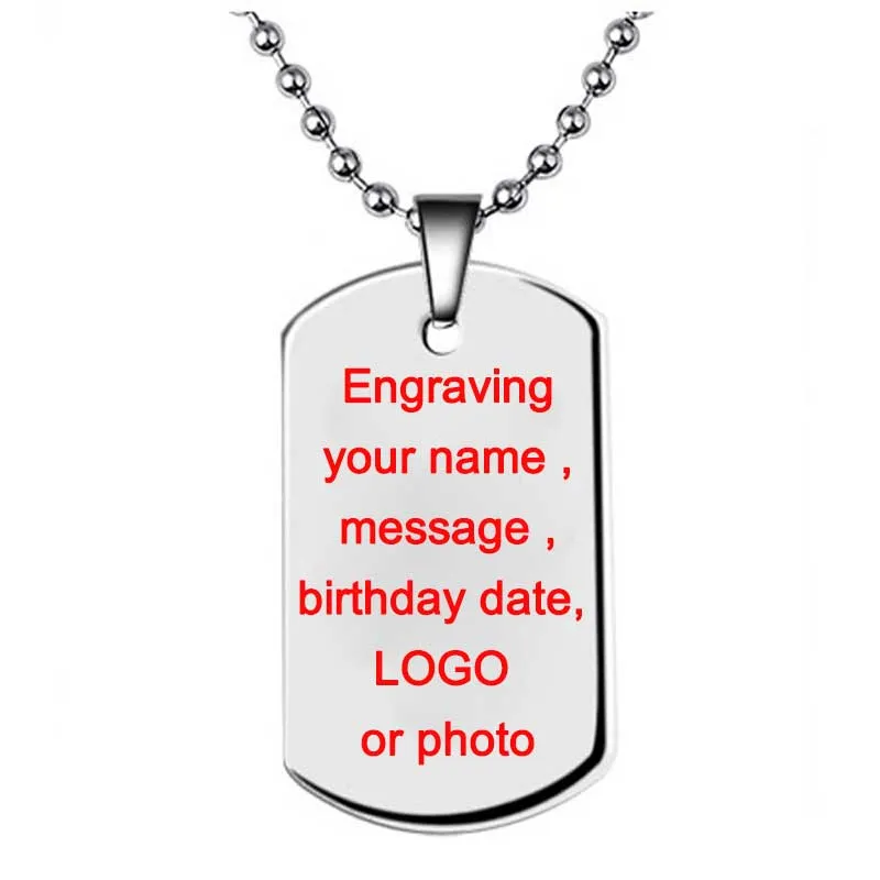 Personalized Stainless Steel Dog Tags Jewellery With Military ID Card And  Engraved Name Ideal For Men And Women NL2669 From Jewellerycn, $8.04